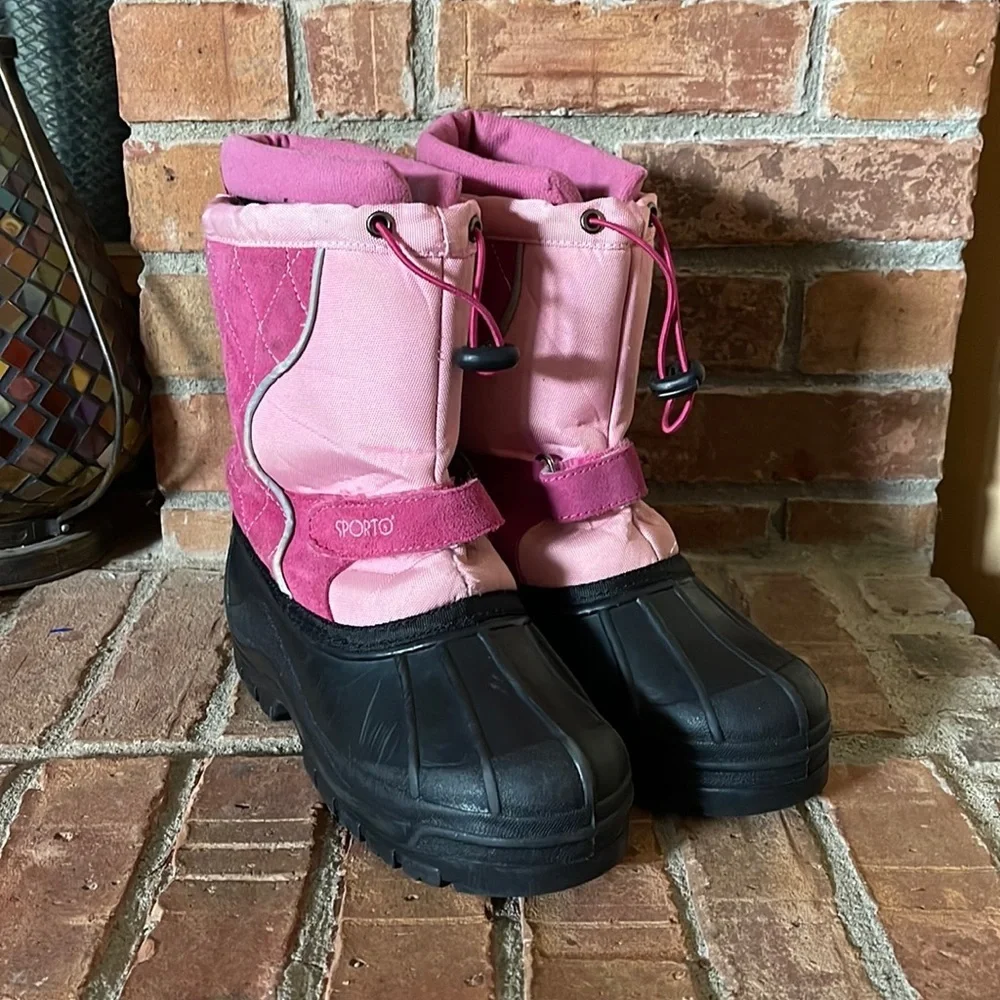 Sporto Pink & Black Snow Boots